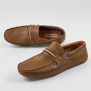 STEVE MADDEN Gander Leather Boat Shoe